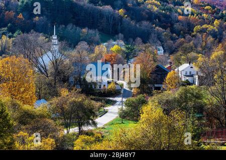 Charming village of Topsham in Vermont. Stock Photo