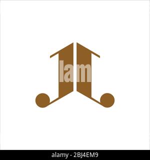 Initial letter jj logo or j logo vector design template Stock Vector