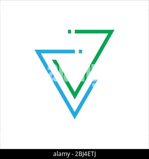 Initial letter jj logo or j logo vector design template Stock Vector