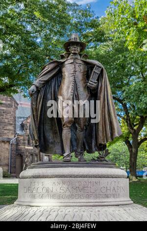 Springfield Statue The Puritan (Deacon Samuel Chapin) by Augustus Saint-Gaudens, model ...