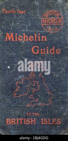Front cover of 1914 Michelin Guide to Great Britain. Stock Photo