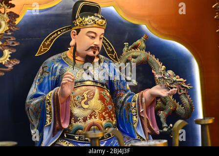 Chinese Taoist Temple Altar with Gods Goddesses and Dieties Statues and ...
