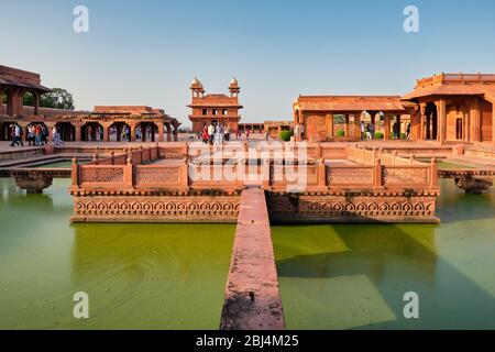 Agra, Uttar Pradesh / India - October 5, 2019: Fatehpur Sikri, former capital of the Mughal Empire founded in 1571 by Emperor Akbar, a UNESCO World He Stock Photo