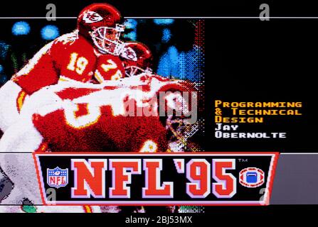 NFL '95 - Sega Genesis Mega Drive - Editorial use only Stock Photo - Alamy