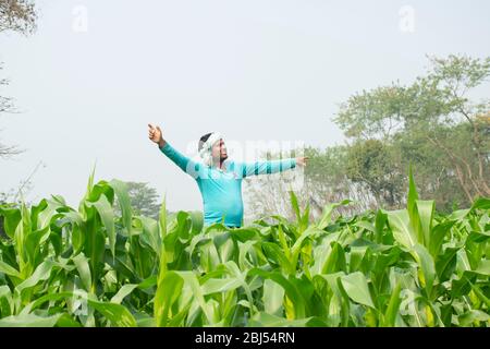 indian farmer working, Bihar, India Stock Photo