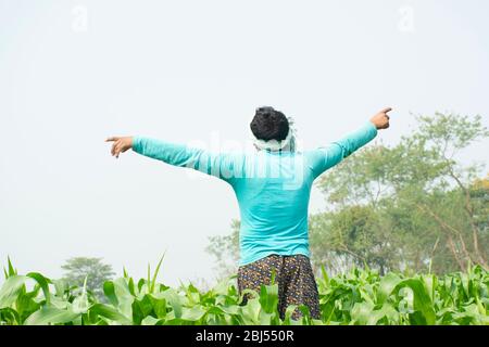 indian farmer working, Bihar, India Stock Photo