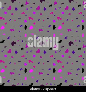 Terrazzo imitation seamless pattern background. Abstract vector texture design Stock Vector