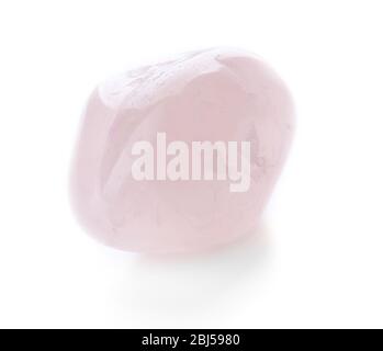 Pink quartz isolated on white background Stock Photo
