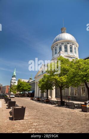 The Marche Bonsecours, is a historic market in Old Montreal Quebec, Canada Stock Photo