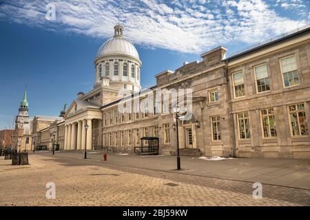 The Marche Bonsecours, is a historic market in Old Montreal Quebec, Canada Stock Photo