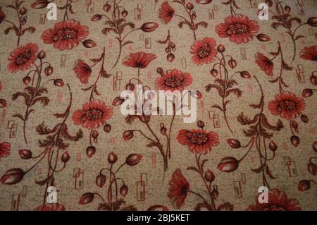 colorful and patterned carpet, background. Stock Photo