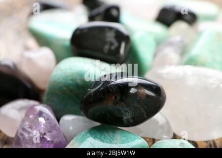 Semiprecious stones background Stock Photo