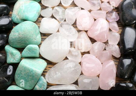 Semiprecious stones background Stock Photo