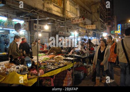 Temple Night Market, Kowloon,Hong Kong Stock Photo