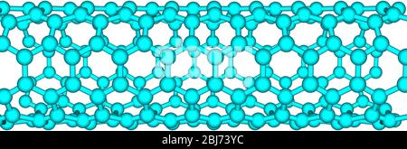 Isolated illustration of carbon nanotube Stock Photo