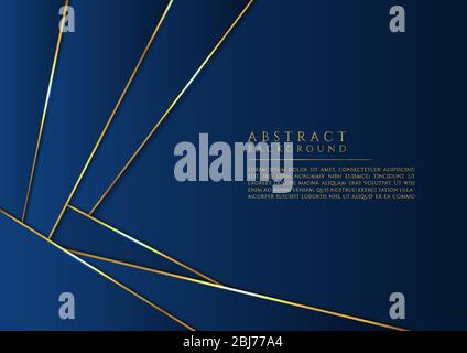Abstract triangle overlap shape background luxury style blue color cool design. vector illustration. Stock Vector