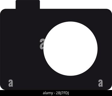 photographic camera icon over white background vector illustration ...