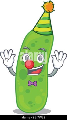 cartoon character design concept of cute clown propioni bacteia Stock Vector