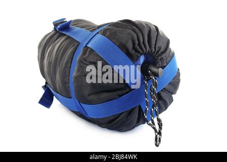 Sleeping bag, isolated on white Stock Photo