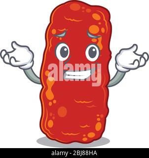 A picture of grinning acinetobacter bacteria cartoon design concept Stock Vector