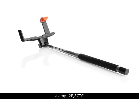 Stick for making photo with mobile phone, isolated on white Stock Photo