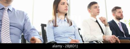 Biz colleagues in office Stock Photo