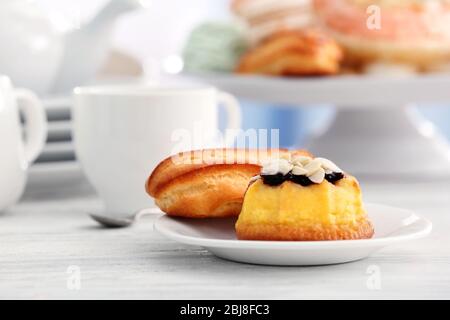 Different sweets and tea Stock Photo