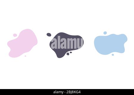Set of abstract modern graphic elements. Dynamical colored forms and line.  Stock Vector