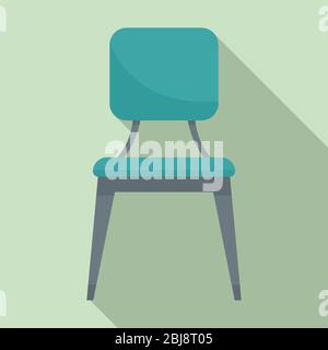 Leather outdoor chair icon. Flat illustration of leather outdoor chair vector icon for web design Stock Vector