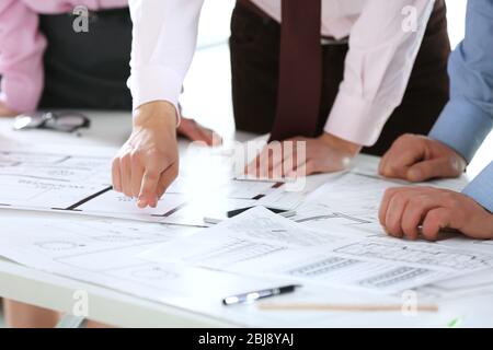 Young engineers working in the office Stock Photo