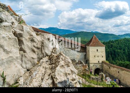 The weapons tower, Rasnov Citadel, Brasov, Romania Stock Photo