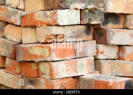 Heap of old bricks Stock Photo
