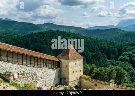 The weapons tower, Rasnov Citadel, Brasov, Romania Stock Photo