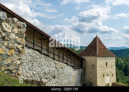 The weapons tower, Rasnov Citadel, Brasov, Romania Stock Photo