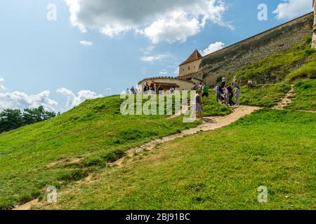 Rasnov Citadel, Located in Brasov County, Romania Stock Photo