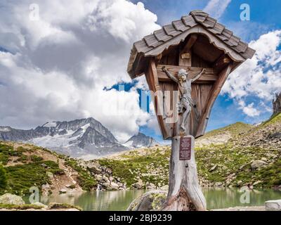 Castle of Tures and peaks of Selva dei Molini. Dream South Tyrol. Roma refuge. Italy. Stock Photo
