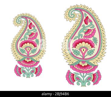 Indian paisley motif Stock Photo