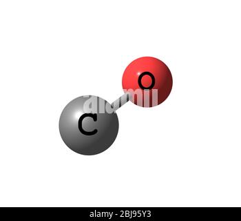 CO symbol. Carbon monoxide molecule with molecule and network on blue ...