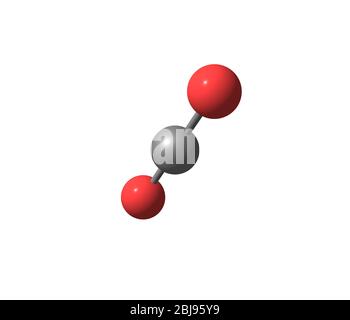 Carbon dioxide (CO2) is a naturally occurring chemical compound composed of 2 oxygen atoms each covalently double bonded to a single carbon atom. It i Stock Photo