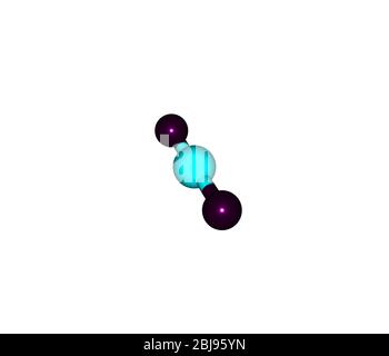 Carbon dioxide (CO2) is a naturally occurring chemical compound composed of 2 oxygen atoms each covalently double bonded to a single carbon atom. It i Stock Photo