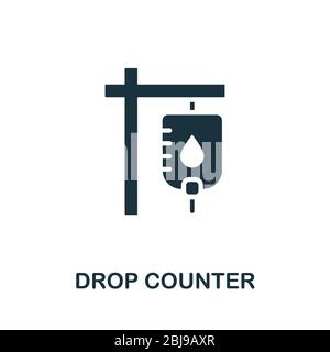 Drop Counter icon. Simple illustration from medical equipment collection. Creative Drop Counter icon for web design, templates, infographics and more Stock Vector