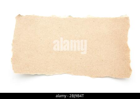 Empty blank recycle paper tear paper isolated Stock Photo