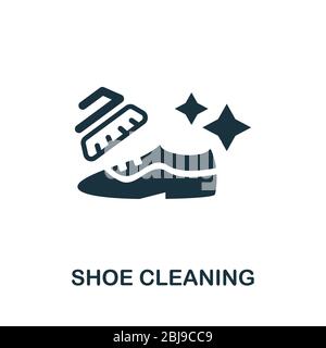Shoe Cleaning icon. Simple illustration from laundry collection. Creative Shoe Cleaning icon for web design, templates, infographics and more Stock Vector