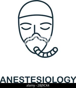 Clinic anesthesia mask icon. Simple illustration of clinic anesthesia ...
