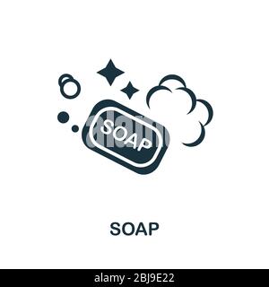 Soap icon. Simple illustration from laundry collection. Creative Soap icon for web design, templates, infographics and more Stock Vector