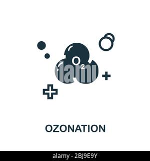 Ozonation icon. Simple illustration from laundry collection. Creative Ozonation icon for web design, templates, infographics and more Stock Vector