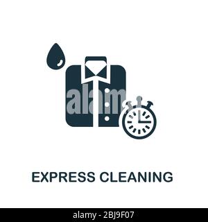 Express Cleaning icon. Simple illustration from laundry collection. Creative Express Cleaning icon for web design, templates, infographics and more Stock Vector