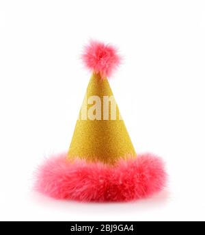 Funny birthday cap with pink fur 