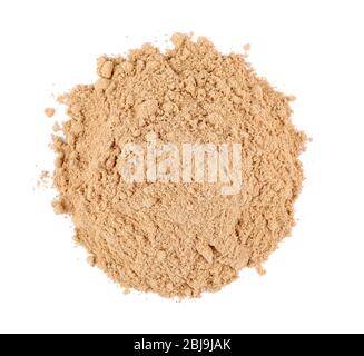 Powdered ginger isolated on white Stock Photo