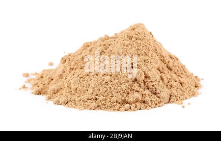 Powdered ginger isolated on white Stock Photo